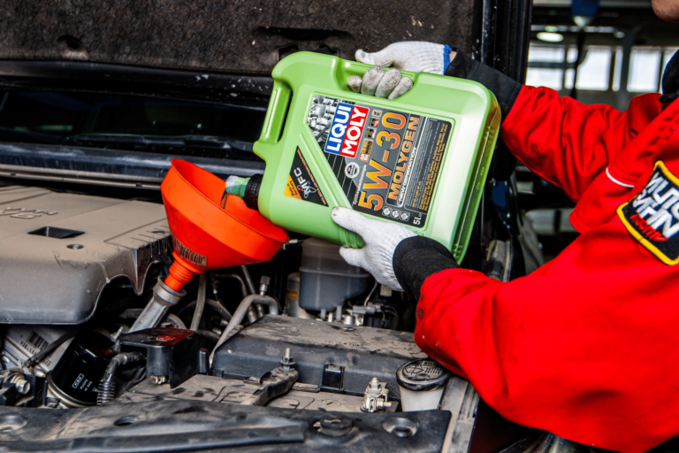 A bottle of LIQUI MOLY Molygen 5W-30 motor oil