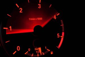 Rev odometer at night
