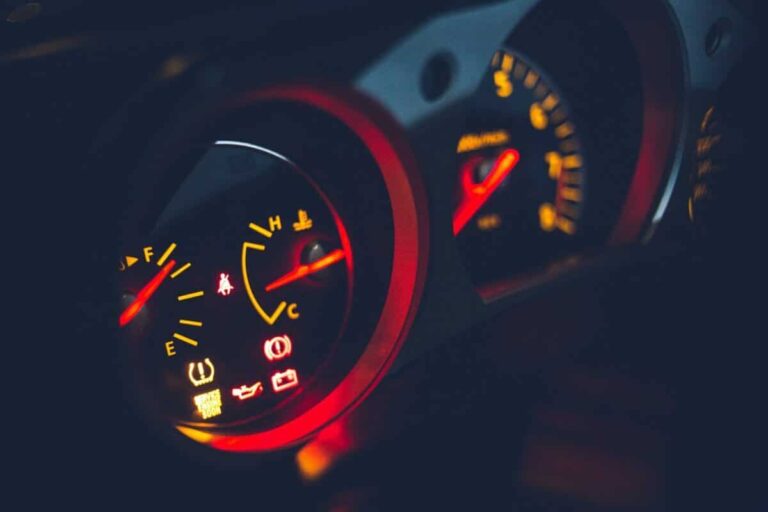 dashboard lights during the night