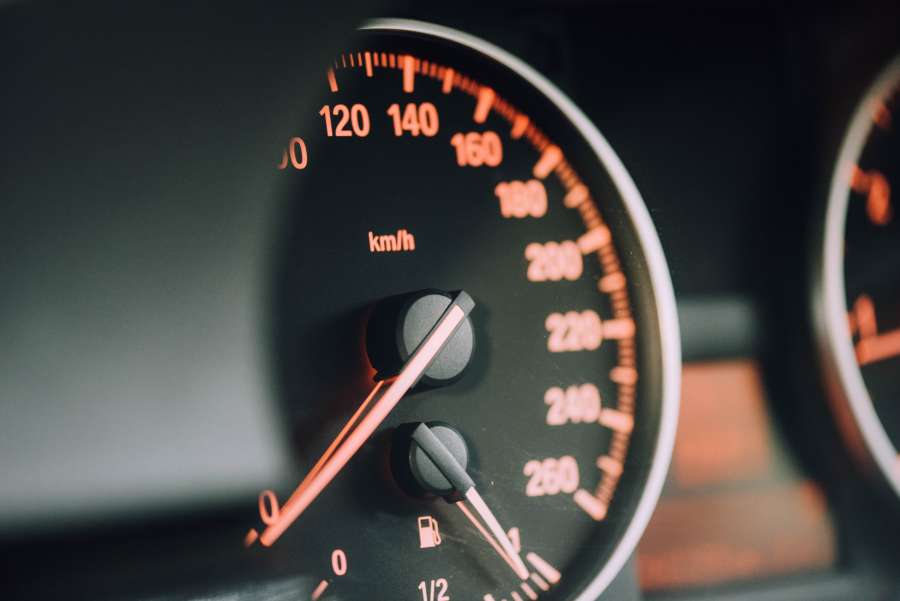 Speedometer close up