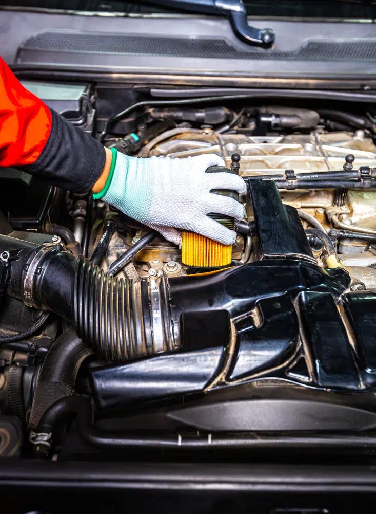 Re-installing the oil filter in your engine bay