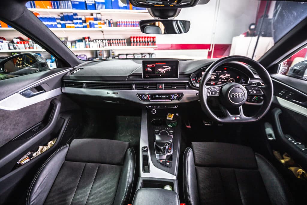 Interior of an Audi A4 2017